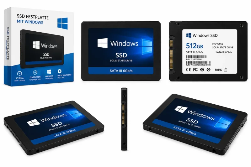 SSD Festplatte SATA für Acer Aspire 1 A114-33 windows 10 / 11 vorinstalliert